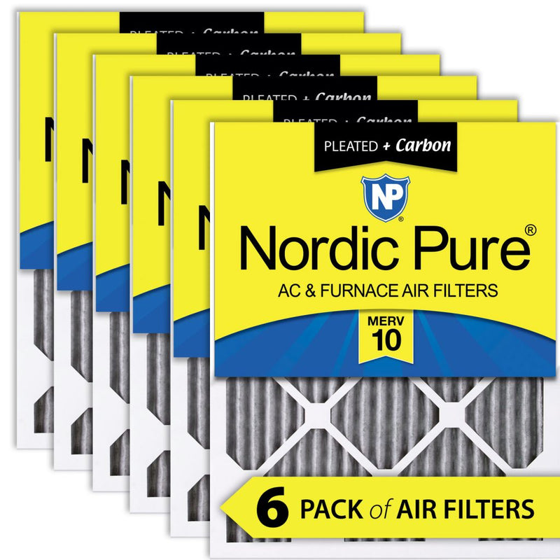 11 1/4x23 1/4x1 Exact MERV 10 Plus Carbon AC Furnace Filters 6 Pack